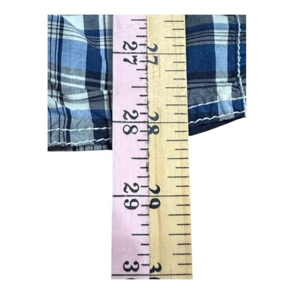 Urban Heritage Shirt Mens Medium Plaid Western Embroidered - Picture 2 of 9